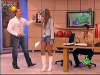 That latin chick's gone all wild during the TV-show, is she absolutely shameless? She should be punished for bad behavior